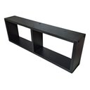 Ver imagem 1 de Nicho Duplo Organizador Mdf Sala Banheiro Escritório Quarto - Preto