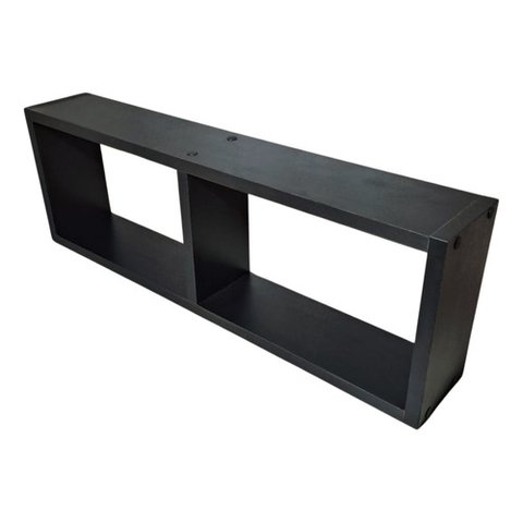 Nicho Duplo Organizador Mdf Sala Banheiro Escritório Quarto - Preto