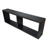 Nicho Duplo Organizador Mdf Sala Banheiro Escritório Quarto - Preto - 1
