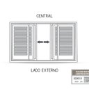Ver imagem 7 de Janela Veneziana de Alumínio com Grade 4 Folhas Móveis e 2 Fixas 120x150cm Lucasa Ideale Branco