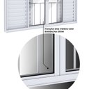 Ver imagem 5 de Janela Veneziana de Alumínio com Grade 4 Folhas Móveis e 2 Fixas 120x150cm Lucasa Ideale Branco