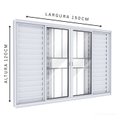 Ver imagem 2 de Janela Veneziana de Alumínio com Grade 4 Folhas Móveis e 2 Fixas 120x150cm Lucasa Ideale Branco