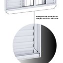 Ver imagem 4 de Janela Veneziana de Alumínio com Grade 4 Folhas Móveis e 2 Fixas 120x150cm Lucasa Ideale Branco