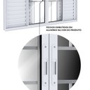 Ver imagem 3 de Janela Veneziana de Alumínio com Grade 4 Folhas Móveis e 2 Fixas 120x150cm Lucasa Ideale Branco