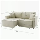 Ver imagem 4 de Sofá Cama Retrátil e Reclinável Onix 220 Cm Joli