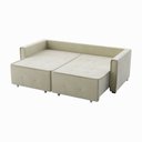 Ver imagem 6 de Sofá Cama Retrátil e Reclinável Onix 220 Cm Joli Bege Capuccino