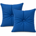 Ver imagem 1 de Kit 2 Almofadas com Botão para Sofás e Camas Decorativas Diversas Cores Macias:Azul Royal