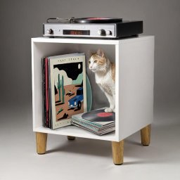 Móvel Nicho Cubo Porta Vinil Lp Disco - Organizador 55cm:branco - 1