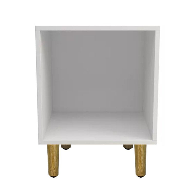 Móvel Nicho Cubo Porta Vinil Lp Disco - Organizador 55cm:branco - 2