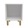 Móvel Nicho Cubo Porta Vinil Lp Disco - Organizador 55cm:branco - 2