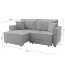 Ver imagem 2 de Sofá Cama Retrátil e Reclinável Onix 220 Cm Scott