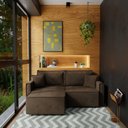 Ver imagem 1 de Sofá Cama Retrátil e Reclinável Onix 220 Cm Joli Marrom Café