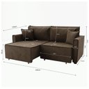 Ver imagem 3 de Sofá Cama Retrátil e Reclinável Onix 220 Cm Joli