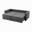 Ver imagem 6 de Sofá Cama Retrátil e Reclinável Onix 220 Cm Joli Cinza Grafite