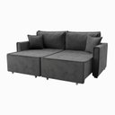 Ver imagem 7 de Sofá Cama Retrátil e Reclinável Onix 220 Cm Joli Cinza Grafite