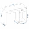 Escrivaninha Mesa Escritório 108cm 1 Gaveta Office Nt 2070 - 3