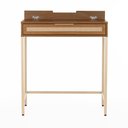 Ver imagem 5 de Escrivaninha Penteadeira Square 1 Gaveta 70 Cm X 48 Cm Louro Freijó - Telinha Rattan