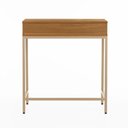 Ver imagem 4 de Escrivaninha Penteadeira Square 1 Gaveta 70 Cm X 48 Cm Louro Freijó - Telinha Rattan