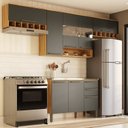 Ver imagem 1 de Cozinha Modulada Compacta 4 Peças 8 Portas MDF 280cm Itália Espresso Móveis
