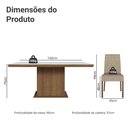 Ver imagem 3 de Conjunto Sala de Jantar Tampo de Madeira 6 Cadeiras Rustic/Branco/Imperial Luso Madesa