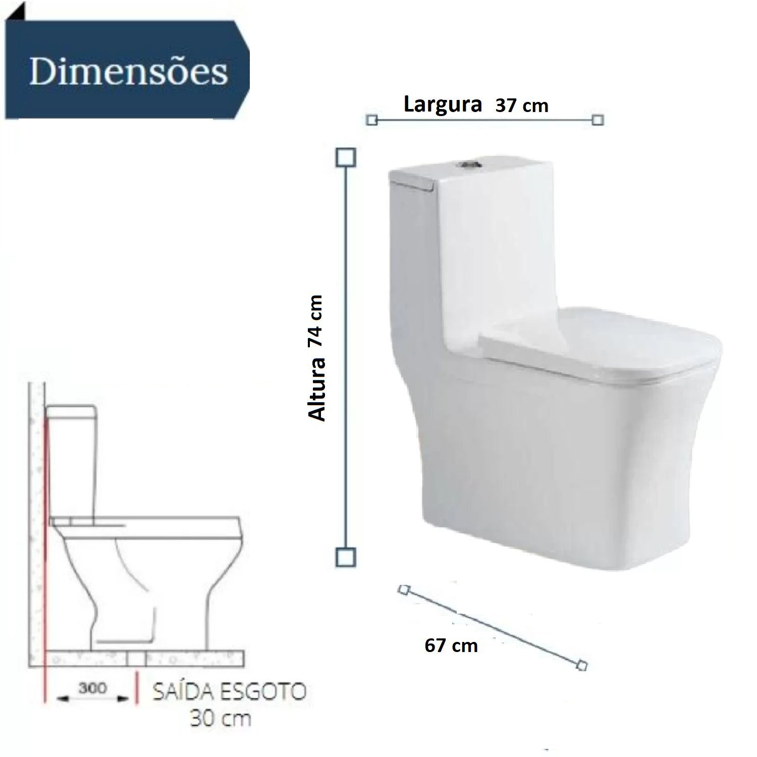 Vaso Sanitario Adamas Monobloco Adm-580 - 2