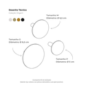 Ver imagem 2 de Conjunto de 3 Ganchos Redondos Cor:Dourado