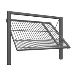 Portão Contrapeso de Aço com Grade Tubolar 220x240 Req: 8,7 - 2