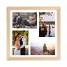 Quadro Painel Multifotos 4 fotos 10x15 Paspatur e Vidro Comum - Carvalho - 1