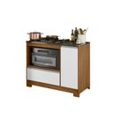 Ver imagem 3 de Balcão para Fogão Cook Top de 5 Bocas com Gavetão Laranja/Freijo Trend/Branco New