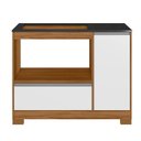 Ver imagem 6 de Balcão para Fogão Cook Top de 5 Bocas com Gavetão Laranja/Freijo Trend/Branco New