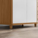 Ver imagem 7 de Balcão Multuso para Forno e Microondas 2 Portas Nt 3070 Laranja/Freijo Trend/Branco New
