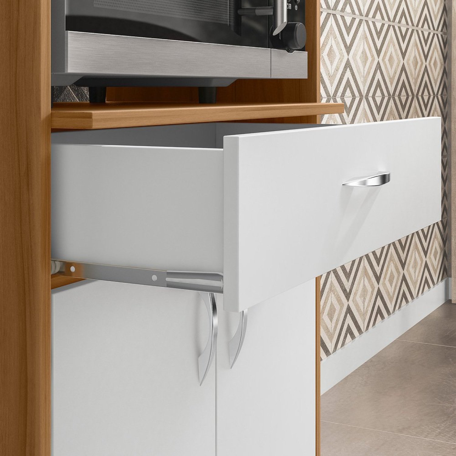 Balcão Multuso para Forno e Microondas 2 Portas Nt 3070 - 6