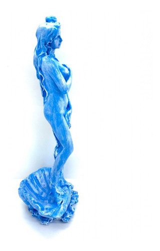 Imagem Deusa Afrodite Azul Claro Escultura Resina Estatua 27 Cm - 2
