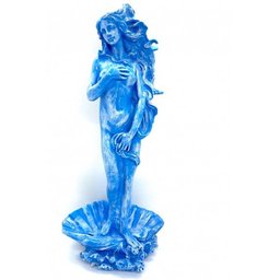 Imagem Deusa Afrodite Azul Claro Escultura Resina Estatua 27 Cm - 1