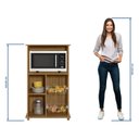 Ver imagem 6 de Balcão Multuso para Forno e Microondas com Fruteira 1 Porta Nt 3075 Laranja/Freijo Trend/Branco New