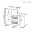 Ver imagem 3 de Fruteira Multiuso 2 Portas 1 Gaveta 2 Cestas Diva