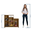 Ver imagem 6 de Fruteira Multiuso 2 Portas 1 Gaveta 2 Cestas Diva Laranja/Freijo Trend/Branco New