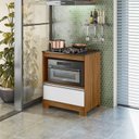 Ver imagem 1 de Balcão para Cooktop 4 Bocas Nt 3110 Laranja/Freijo Trend/Branco New