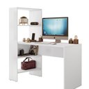 Ver imagem 6 de Mesa Office Escrivaninha com Torre e Prateleiras Nt 2105 123,2cm Branco New