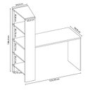 Ver imagem 4 de Mesa Office Escrivaninha com Torre e Prateleiras Nt 2105 123,2cm Branco New