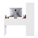 Ver mais imagens de Mesa Office Escrivaninha com Torre e Prateleiras Nt 2105 123,2cm Branco New