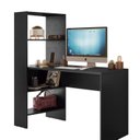 Ver imagem 5 de Mesa Office Escrivaninha com Torre e Prateleiras Nt 2105 123,2cm Preto Tx