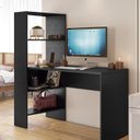 Ver imagem 4 de Mesa Office Escrivaninha com Torre e Prateleiras Nt 2105 123,2cm Preto Tx