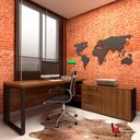 Ver imagem 1 de Mesa de Escritório Diretor em L Industrial 170cm Pés Metal