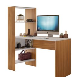 Mesa Office Escrivaninha com Torre e Prateleiras Nt 2105 - 6