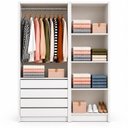 Ver imagem 2 de Armário Closet Modulado Gaveteiro Cabideiro Prateleiras Zoe e Luna Branco