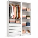 Ver imagem 4 de Armário Closet Modulado Gaveteiro Cabideiro Prateleiras Zoe e Luna Branco