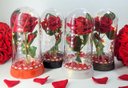 Ver imagem 1 de Luminária a Rosa Encantada com Aplique a Bela e a Fera Amor Lindo Preto