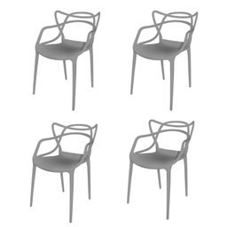 Conjunto com 4 Cadeiras para Sala de Jantar Allegra - 1 Conjunto com 4 Cadeiras para Sala de Jantar Allegra - 1