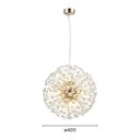 Ver imagem 3 de Lustre Pendente Astraled Buna Pt-1044 Dourado Brilho G9 Bivolt Dourado Pt-1044